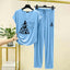 Cap-Sleeve Pocket-Style Big-Printed 2-Pcs Lounge And Night Wear Suit. WLW-13