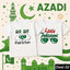 Bundle of 2 White Baby Boy & Girl Azadi Printed Tshirt's. Deal-02