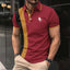 Maroon Dry-Fit 3D Stripe Printed Style Half-Sleeve Polo Summer Tshirt. MS3DP-13