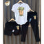 White Dollar Capture Bundle Of 3 Dry-Fit Premium Quality Summer Suit.
