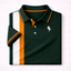 Green Dry-Fit 3D Stripe Printed Style Half-Sleeve Polo Summer Tshirt. MS3DP-14 V2