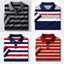 Bundle Of 4 Dry-Fit 3D Stripe Printed Style Half-Sleeve Polo Summer Tshirt's. MS3DP-02+03+06+07