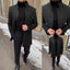 Collar Button Style Casual Winter Fleece Coat. MWJ-409