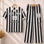 Stripe Printed Cali-89 Collar Cargo Style Western 2-Pcs Summer Tracksuit For Her. WSTS-05 V2