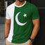 Side Panel Flag Style R-Neck Half Sleeve Azadi Tshirt. D-37