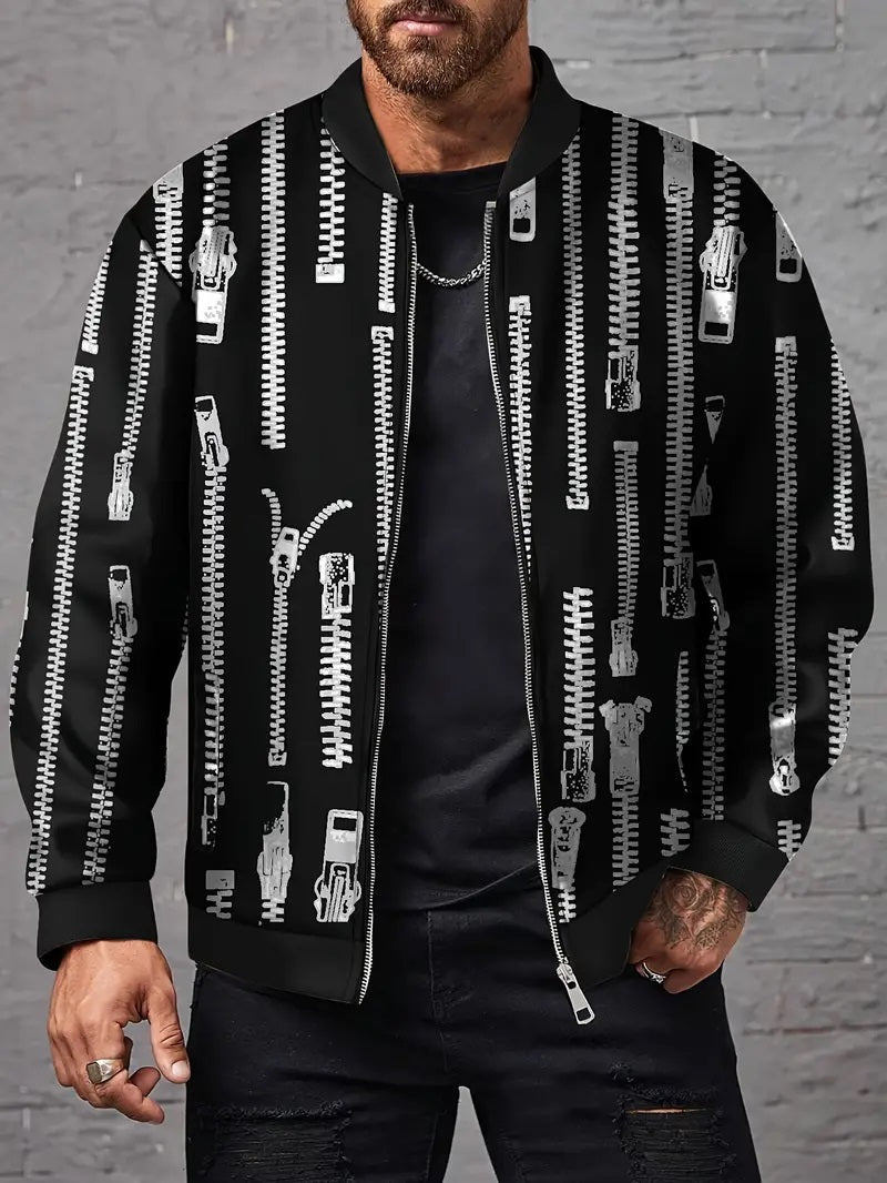 Zip Style 3D Printed Winter Zipper Jacket. MWJ-406 Secondary image