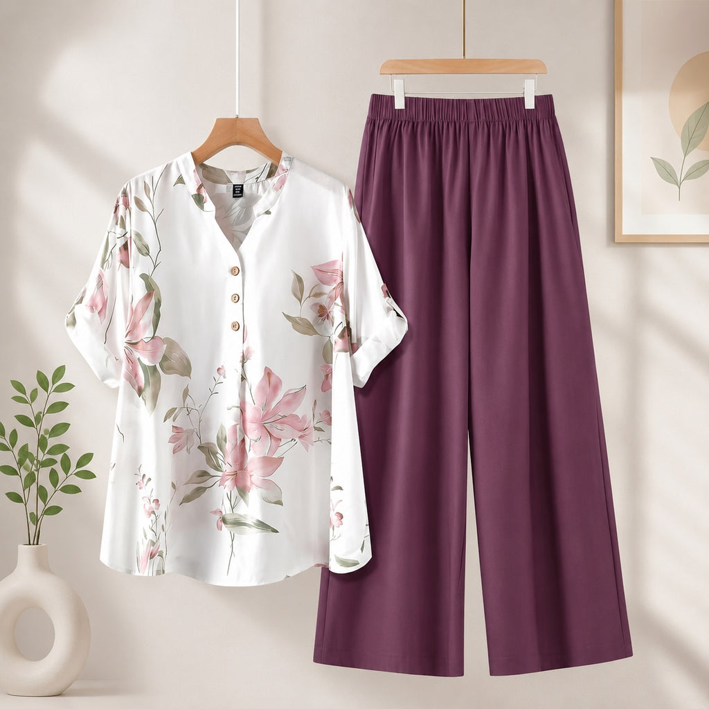Binara Printed Western Shirt Style Stitched Co-Ord Set! PCS# 01 Dress Code