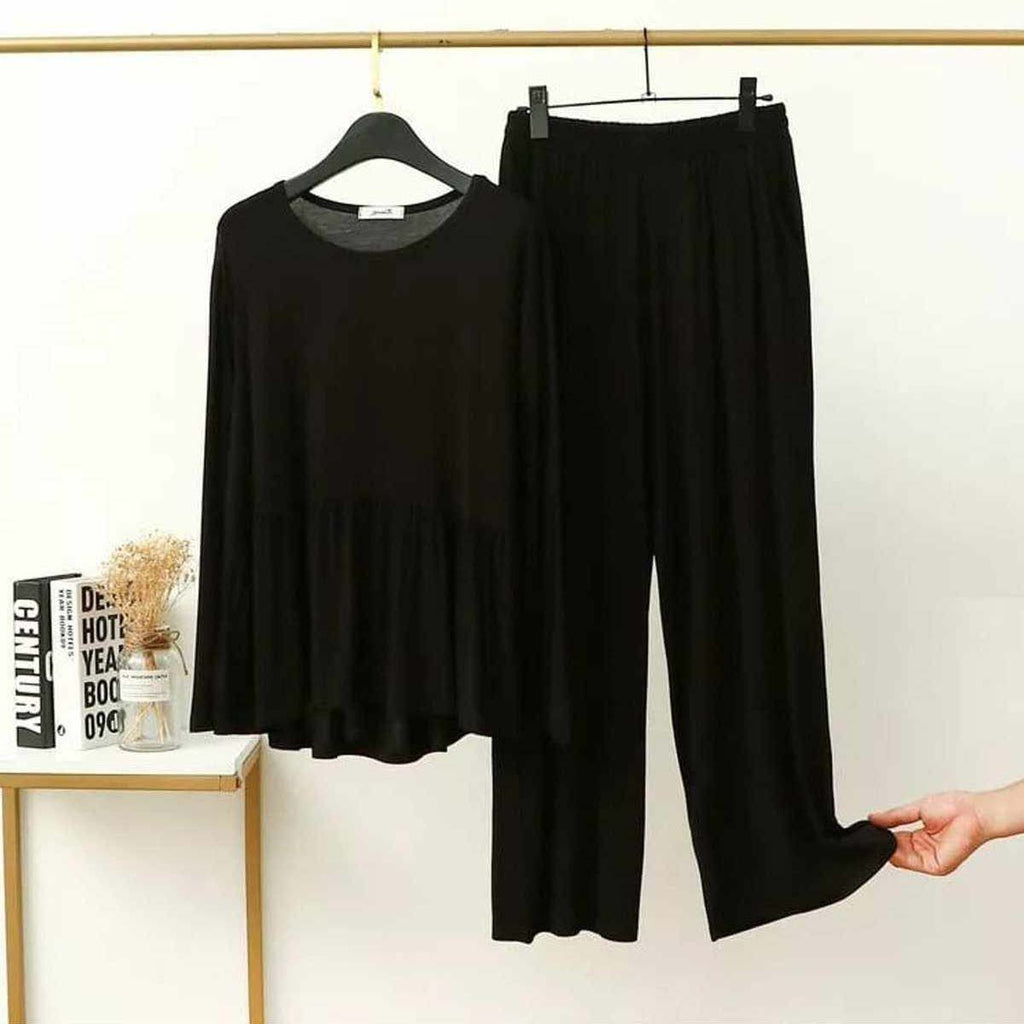 Peplum-Style 2-Pcs Lounge And Night Wear Suit. WLW-11
