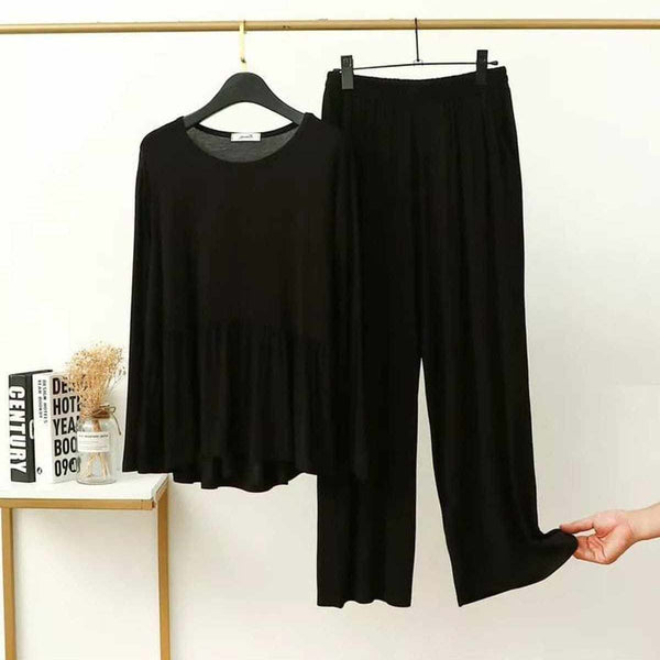 Peplum-Style 2-Pcs Lounge And Night Wear Suit. WLW-11
