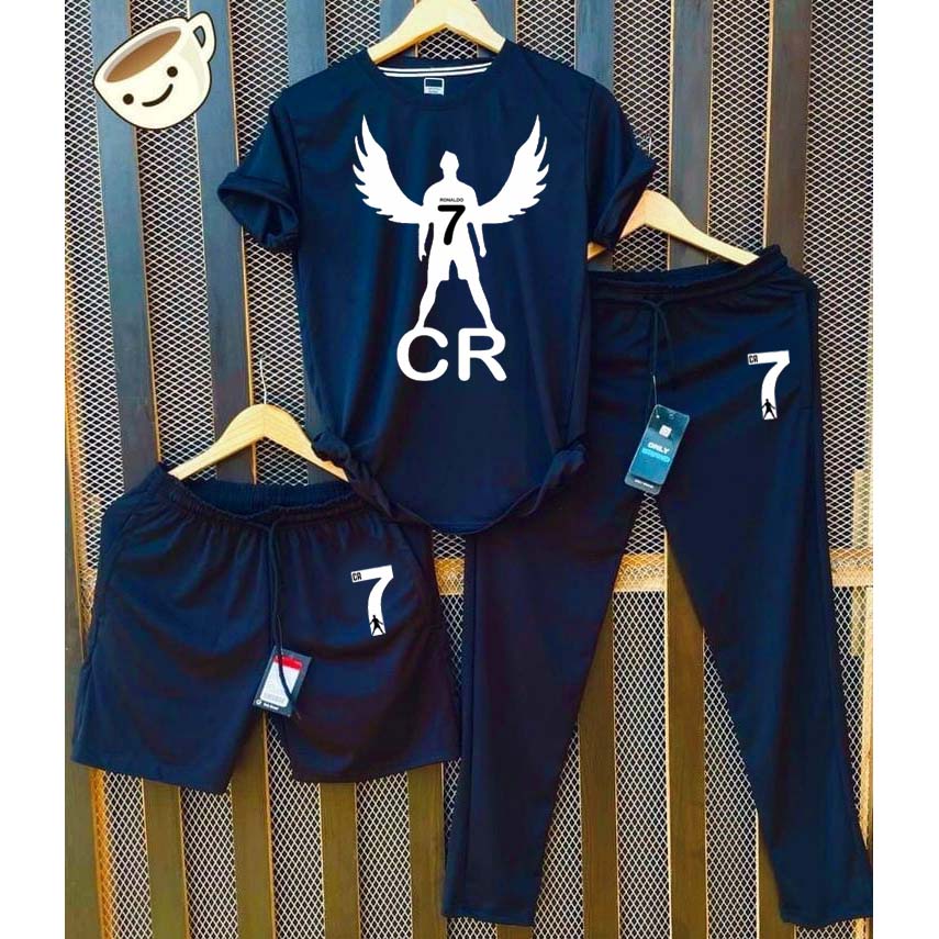Blue Cr-7 Wings Bundle Of 3 Dry-Fit Premium Quality Summer Suit. Main image