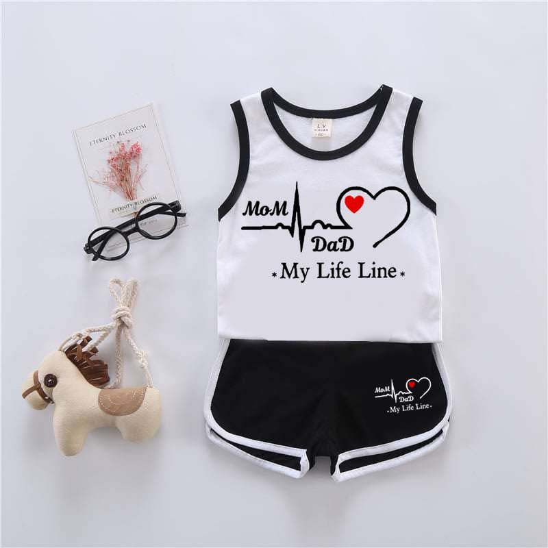 MD Life-Line Kids Sando Style 2-Pcs Summer Suit. (SD+SH) Secondary image
