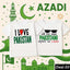 Bundle of 2 White Baby Boy & Girl Azadi Printed Tshirt's. Deal-03