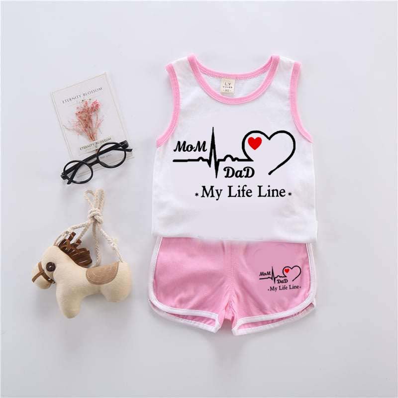 MD Life-Line Kids Sando Style 2-Pcs Summer Suit. (SD+SH) Main image