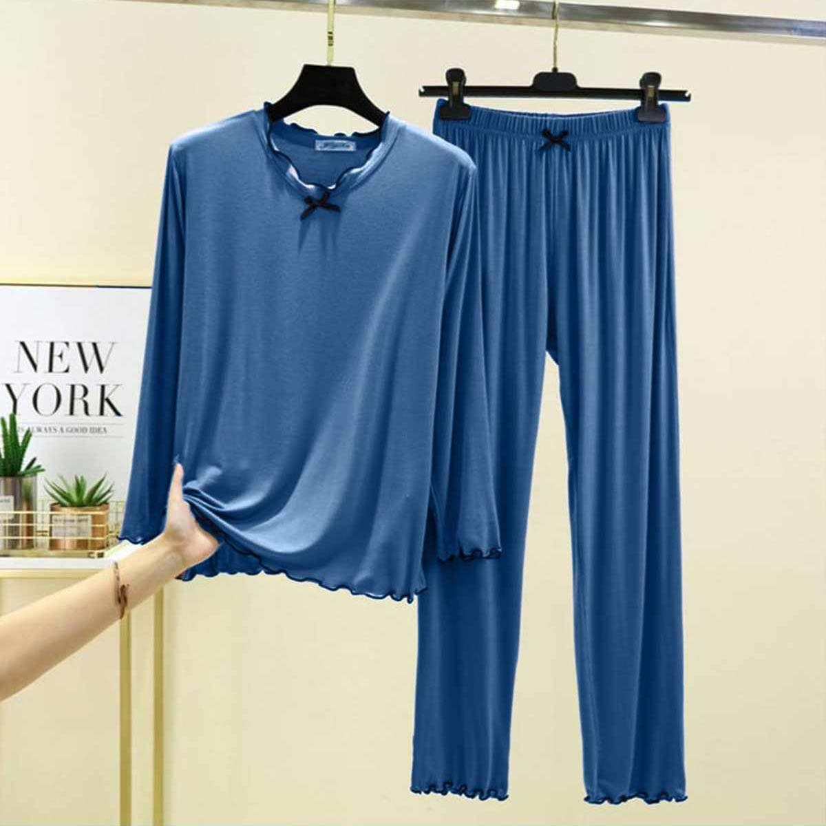 Tie Piko-Style 2-Pcs Lounge And Night Wear Suit. WLW-16 Secondary image