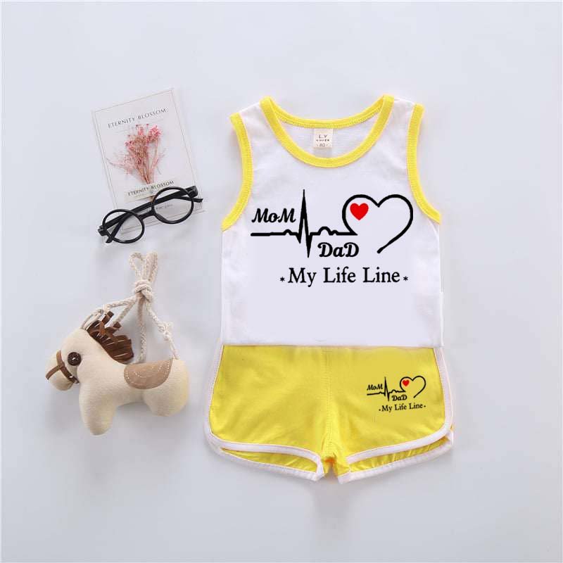 MD Life-Line Kids Sando Style 2-Pcs Summer Suit. (SD+SH)