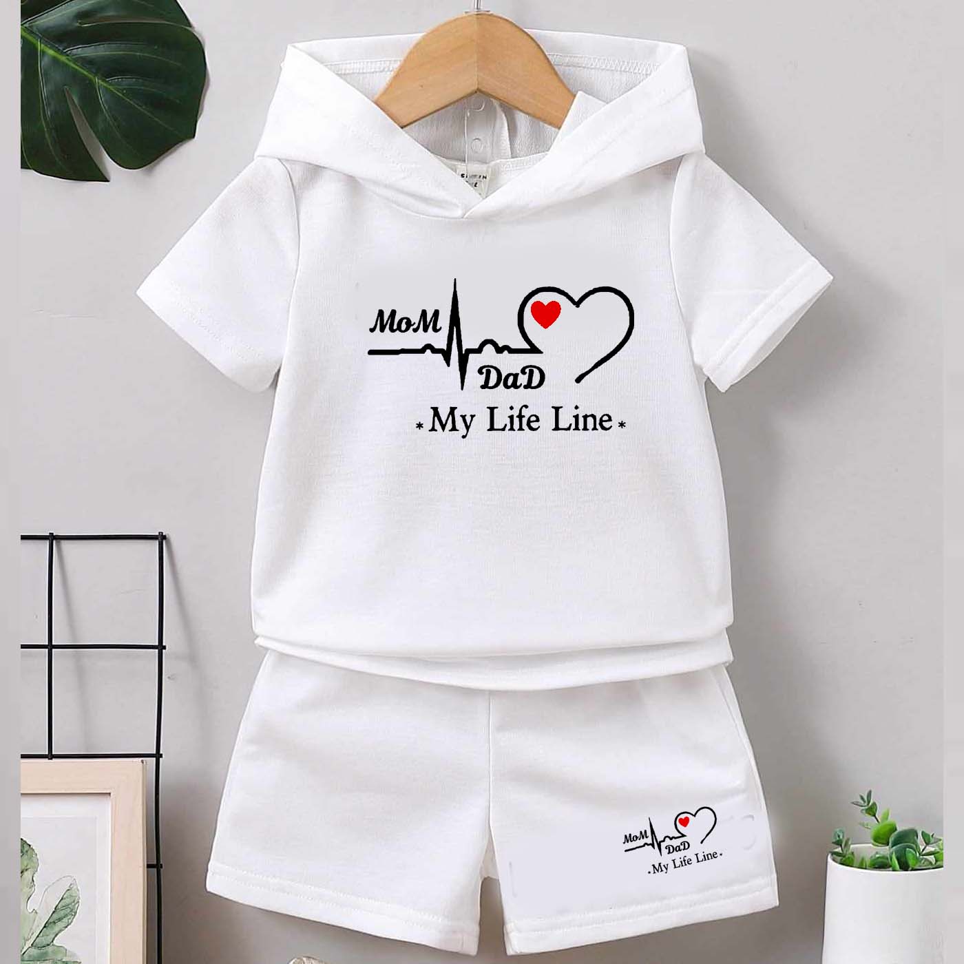 MD Life-Line Kids Hooded Style 2-Pcs Summer Suit. (HOTS+SH) Main image
