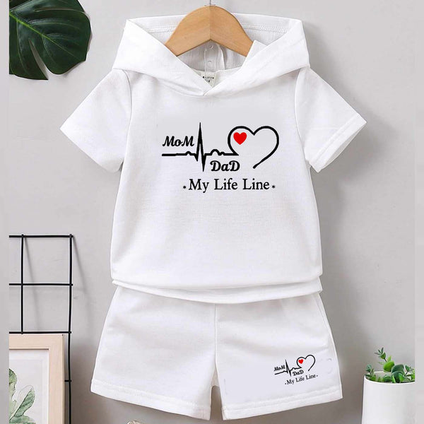 MD Life-Line Kids Hooded Style 2-Pcs Summer Suit. (HOTS+SH)