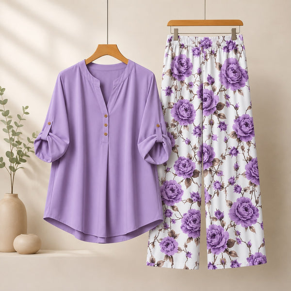 Binara Printed Western Shirt Style Stitched Co-Ord Set! PCS# 47 Dress Code