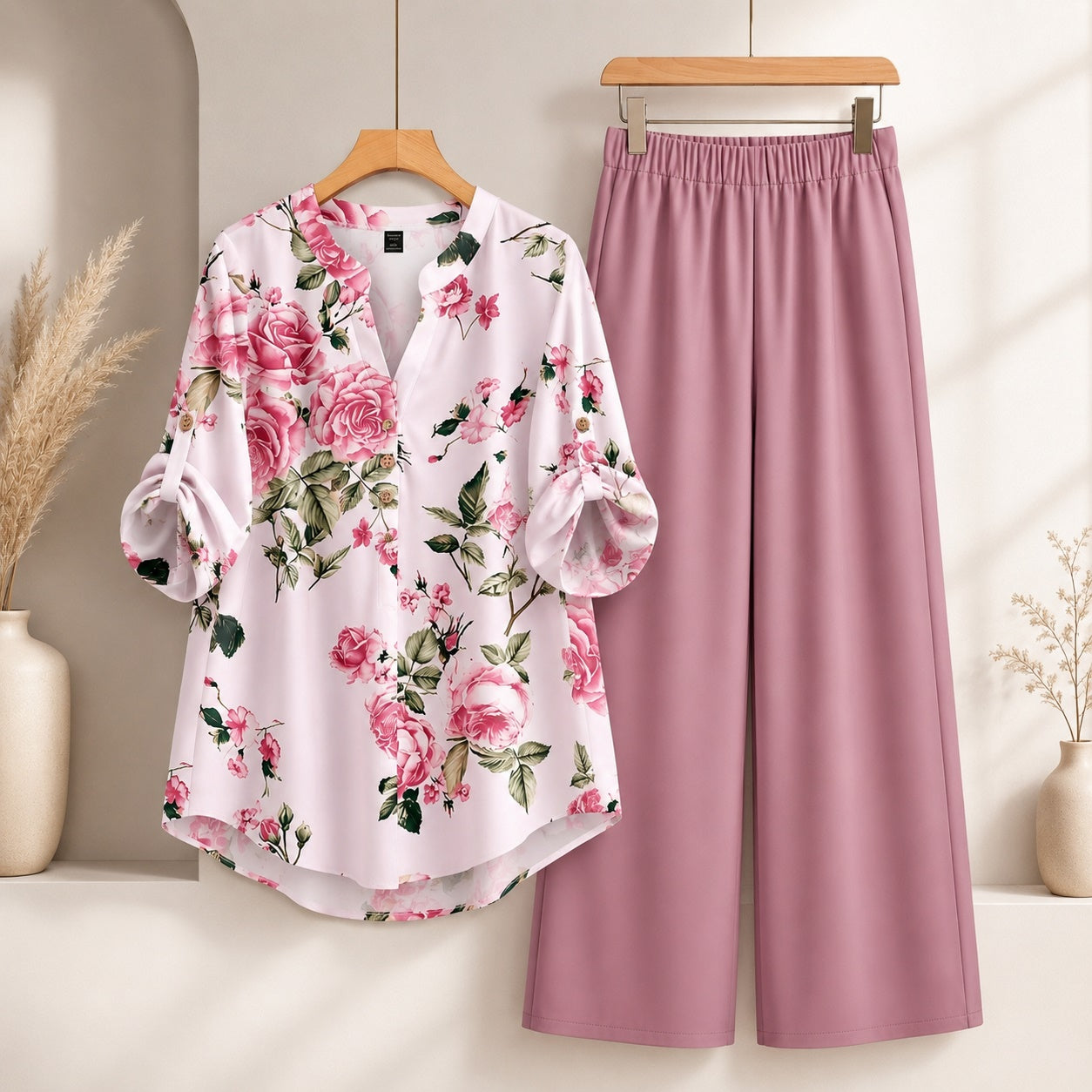 Binara Printed Western Shirt Style Stitched Co-Ord Set!. PCS# 36 Dress Code Main image