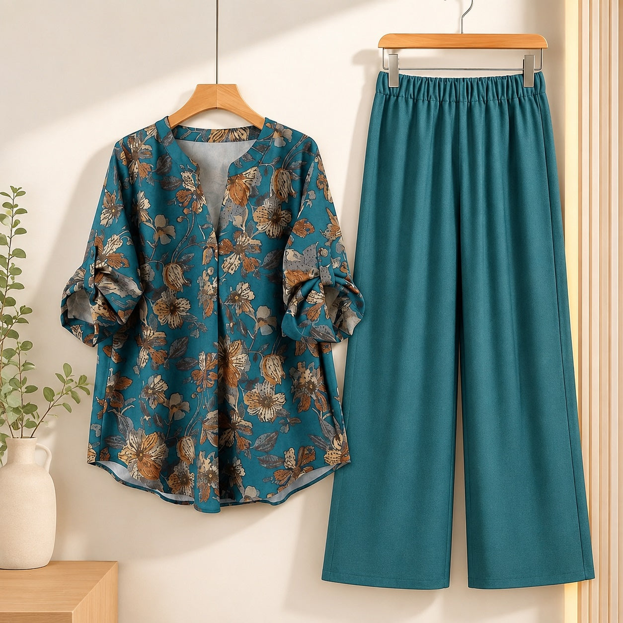 Binara Printed Western Shirt Style Stitched Co-Ord Set!. PCS# 25 Dress Code