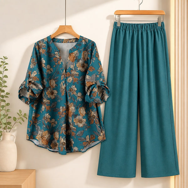 Binara Printed Western Shirt Style Stitched Co-Ord Set!. PCS# 25 Dress Code