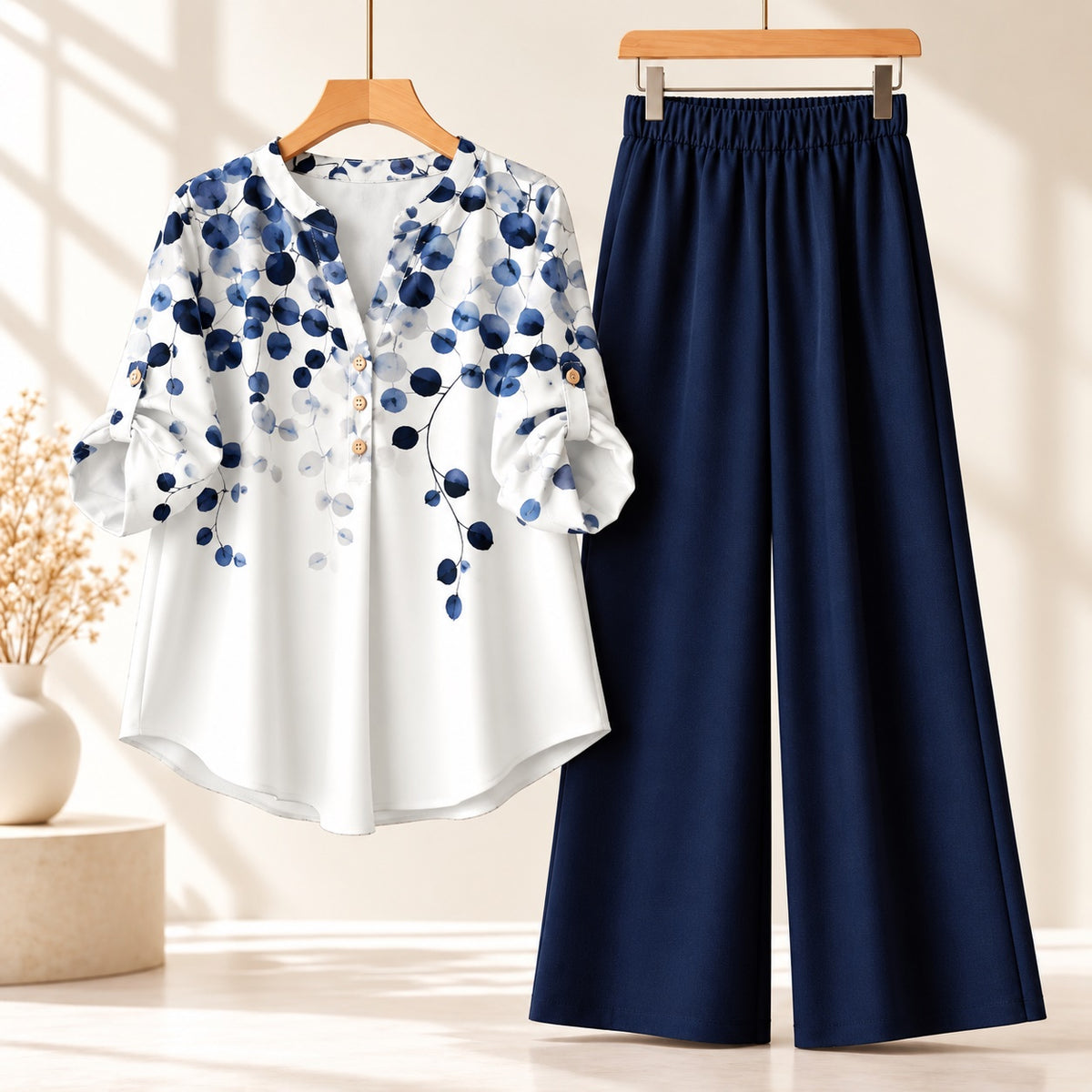 Binara Printed Western Shirt Style Stitched Co-Ord Set! PCS# 18 Dress Code Main image