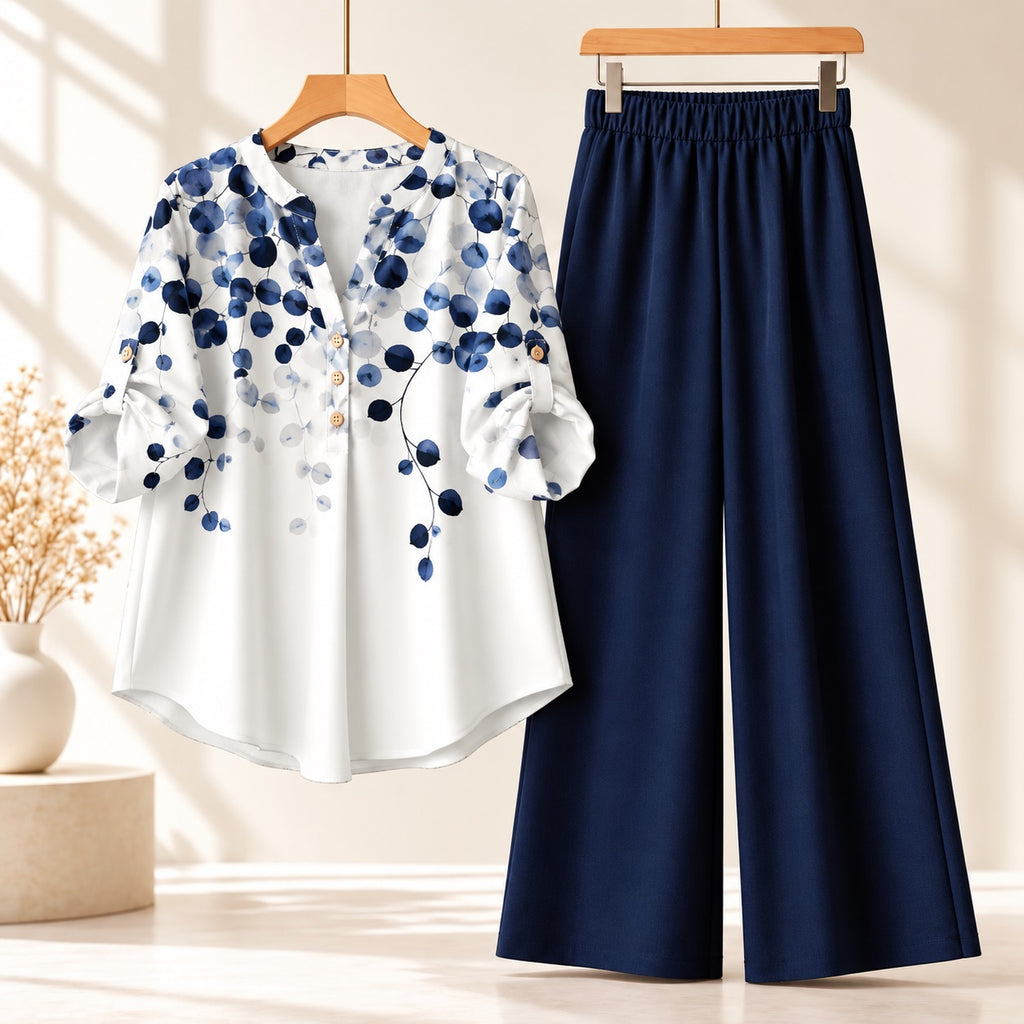 Binara Printed Western Shirt Style Stitched Co-Ord Set! PCS# 18 Dress Code