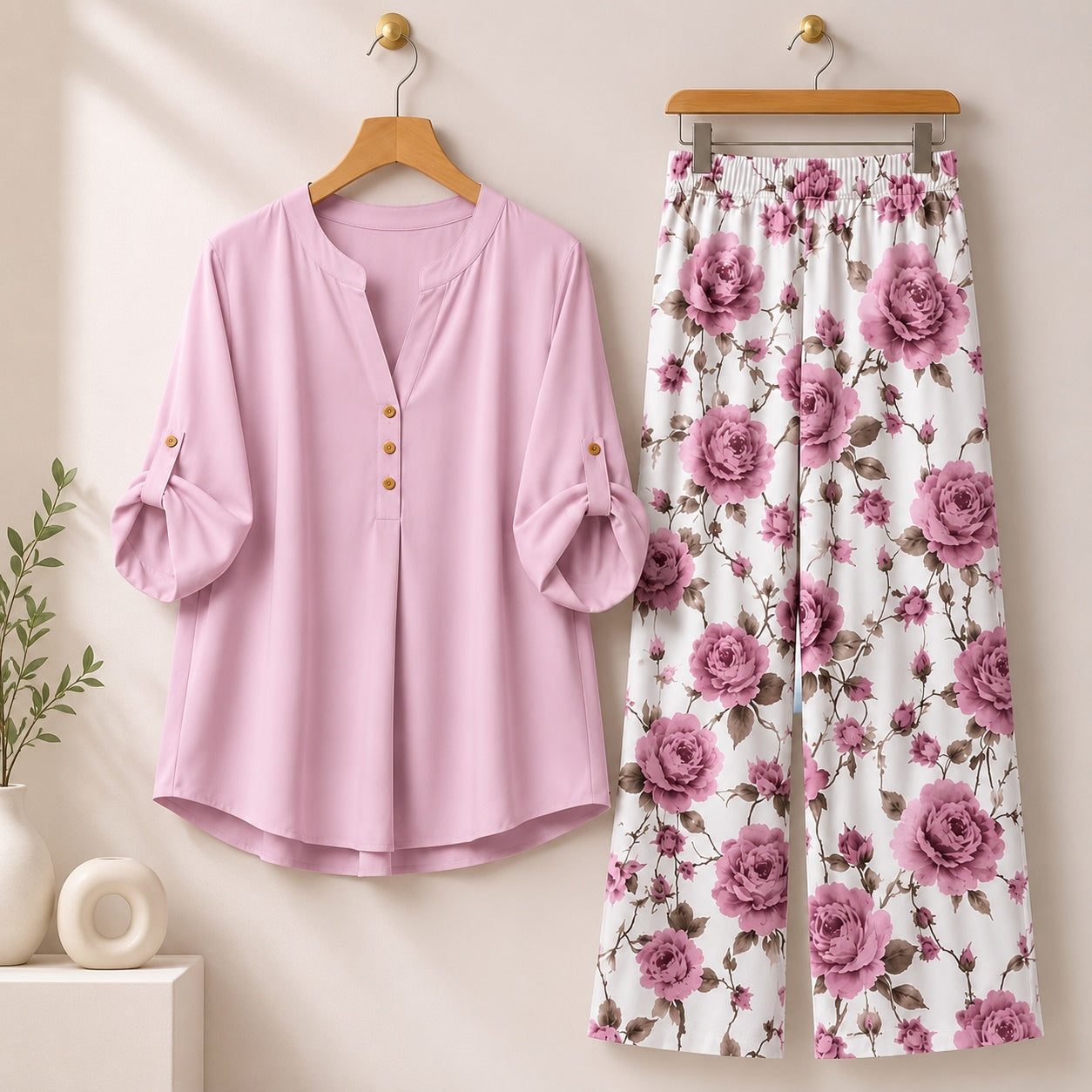 Binara Printed Western Shirt Style Stitched Co-Ord Set!. PCS# 48 Dress Code Main image