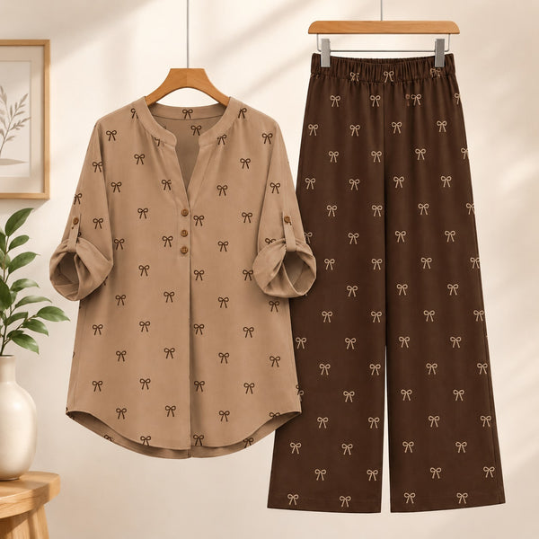 Binara Printed Western Shirt Style Stitched Co-Ord Set! PCS# 33 Dress Code