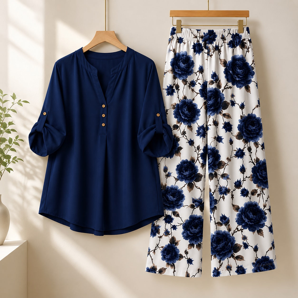 Binara Printed Western Shirt Style Stitched Co-Ord Set! PCS# 49 Dress Code