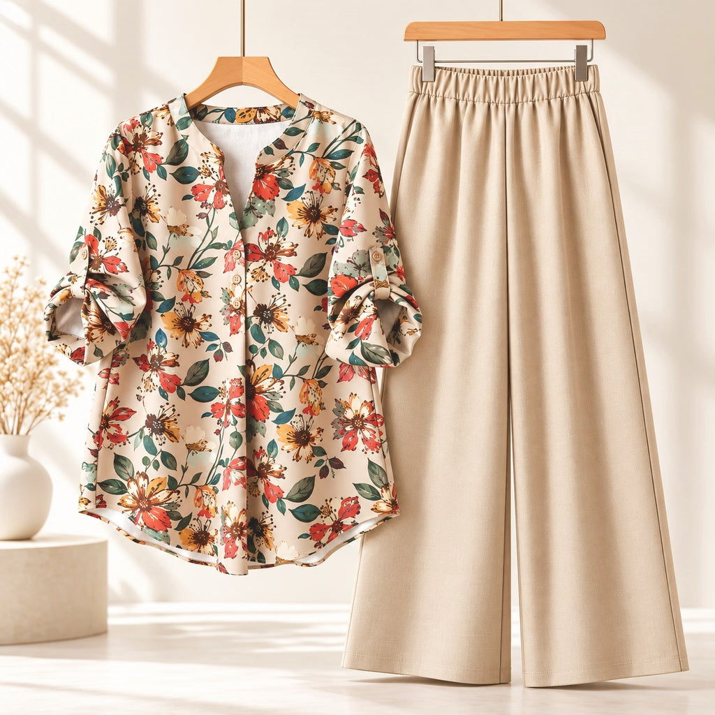 Binara Printed Western Shirt Style Stitched Co-Ord Set!. PCS# 11 Dress Code