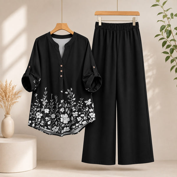 Binara Printed Western Shirt Style Stitched Co-Ord Set! PCS# 37 Dress Code
