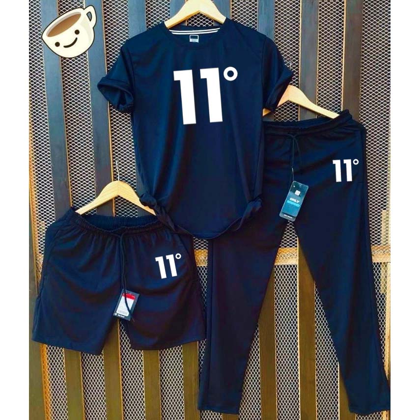 Blue 11-Degree Bundle Of 3 Dry-Fit Premium Quality Summer Suit. Main image