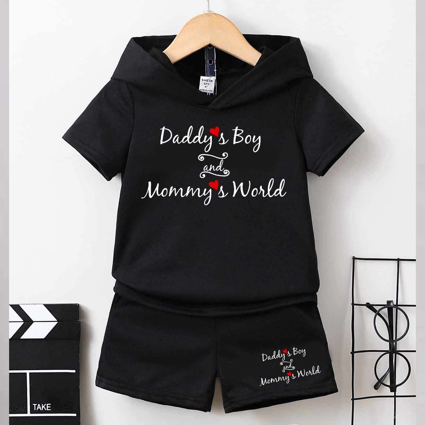 DB & MW Kids Hooded Style 2-Pcs Summer Suit. (HOTS+SH) Main image