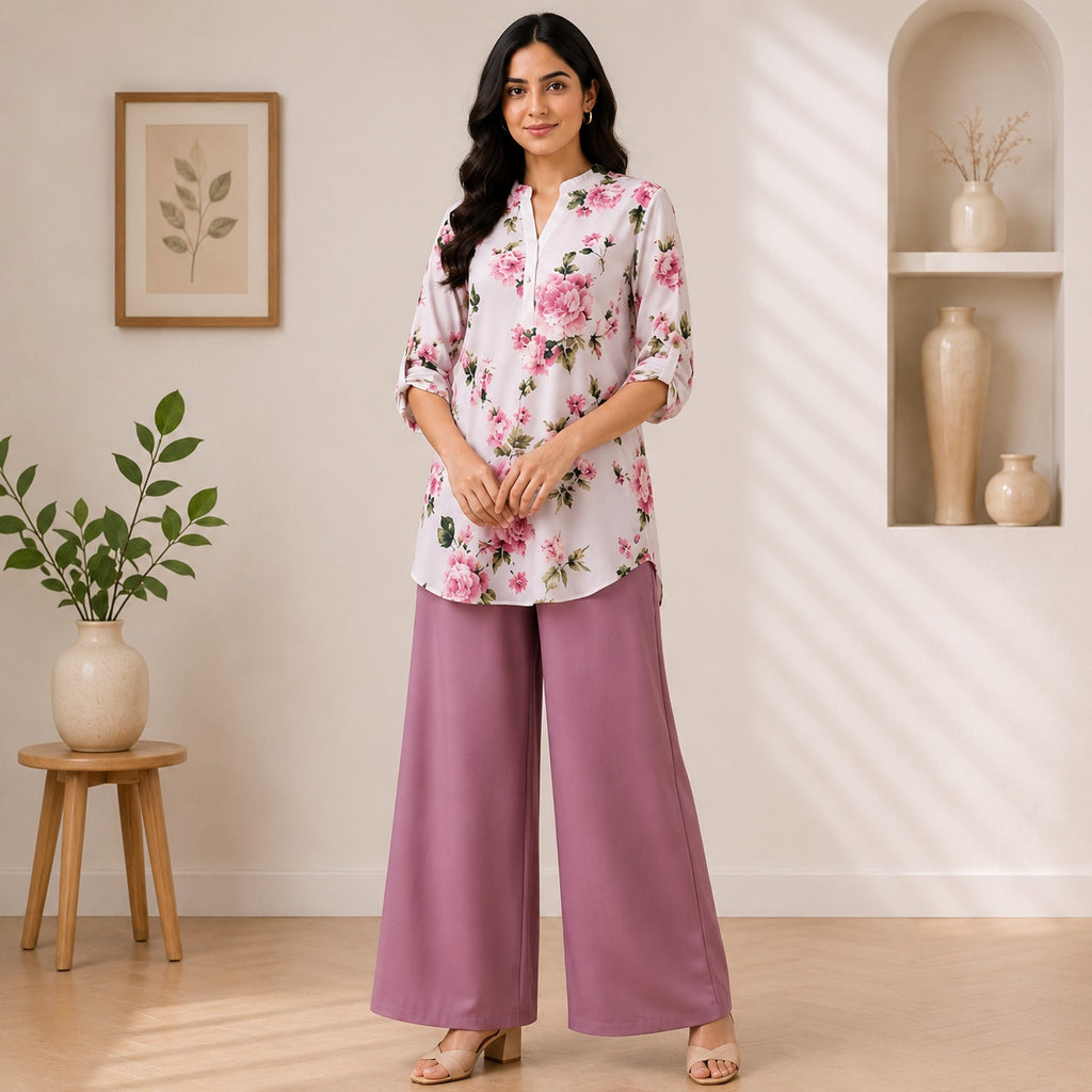 Binara Printed Western Shirt Style Stitched Co-Ord Set!. PCS# 36 Dress Code