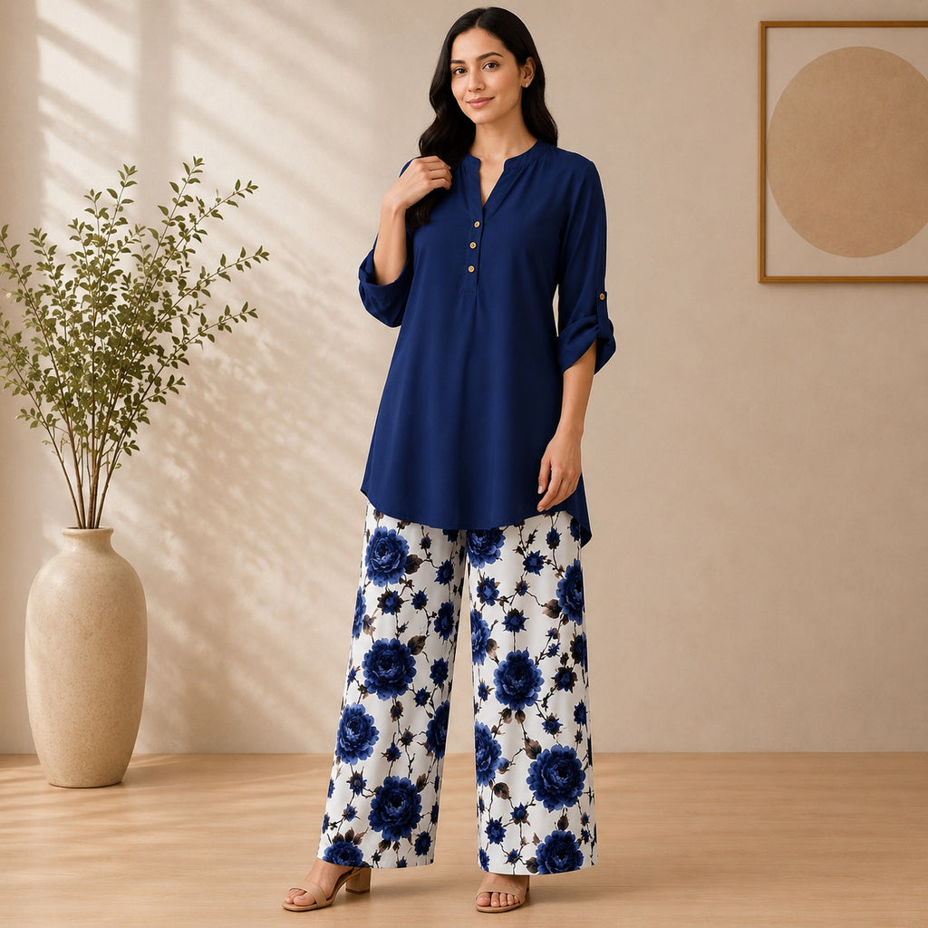 Binara Printed Western Shirt Style Stitched Co-Ord Set! PCS# 49 Dress Code