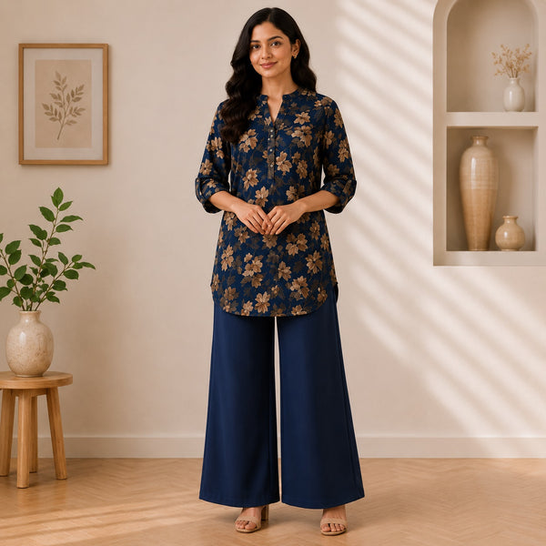 Binara Printed Western Shirt Style Stitched Co-Ord Set! PCS# 40 Dress Code