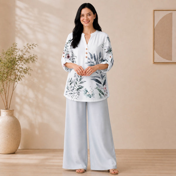 Binara Printed Western Shirt Style Stitched Co-Ord Set! PCS# 16 Dress Code