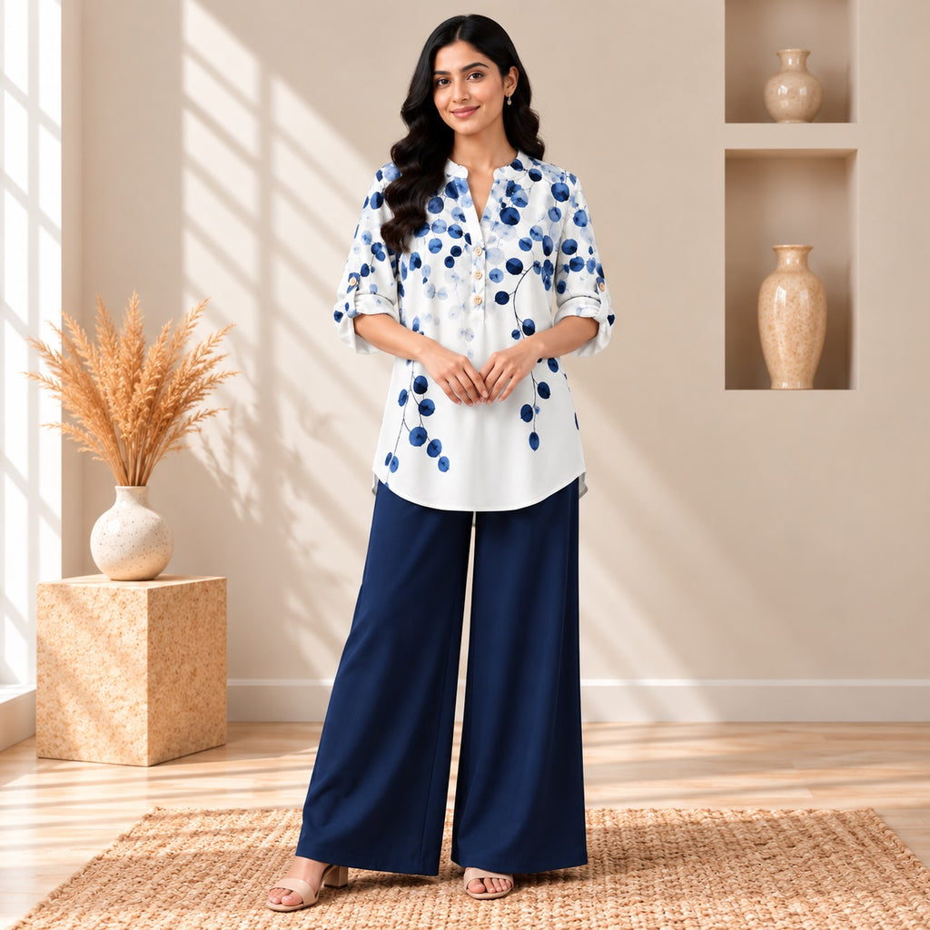 Binara Printed Western Shirt Style Stitched Co-Ord Set! PCS# 18 Dress Code