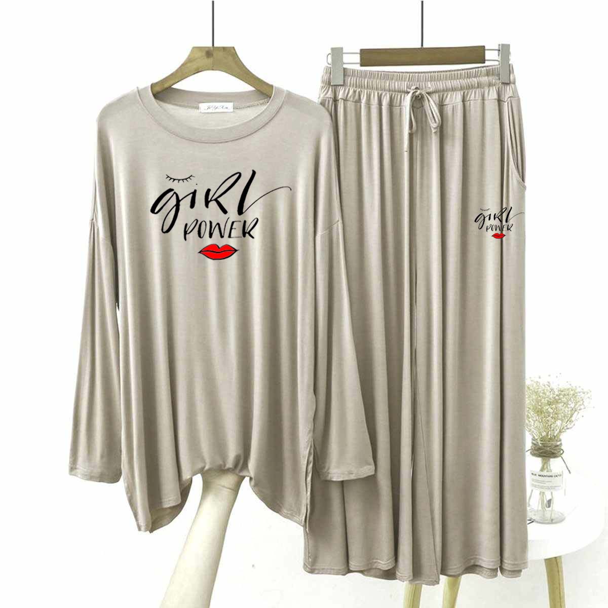 Baggy-Style Big-Printed 2-Pcs Lounge And Night Wear Suit. WLW-09 Secondary image