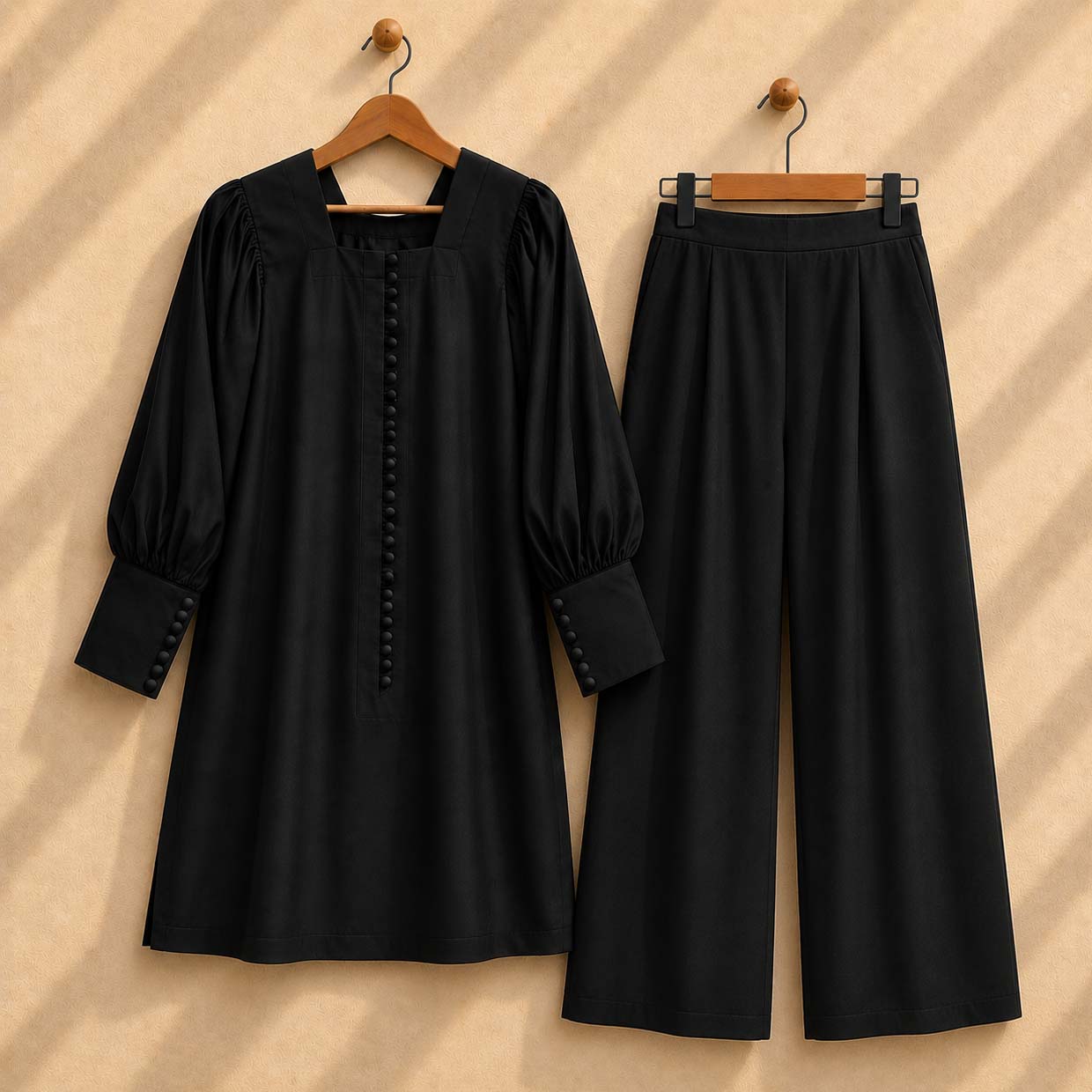 Boski Long Cuff Style Casual 2-Pcs Stiched Suit For Summer's. V2 Main image