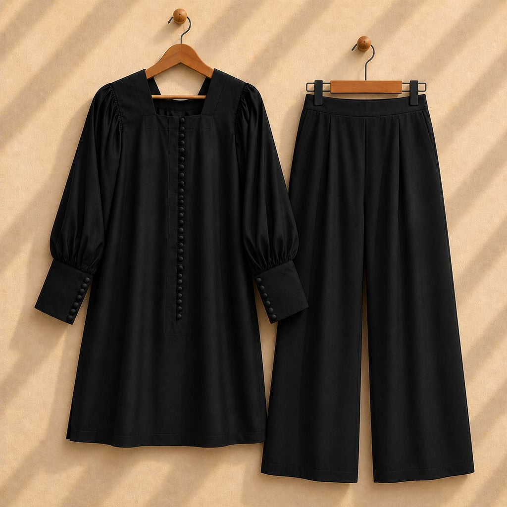 Boski Long Cuff Style Casual 2-Pcs Stiched Suit For Summer's. V2