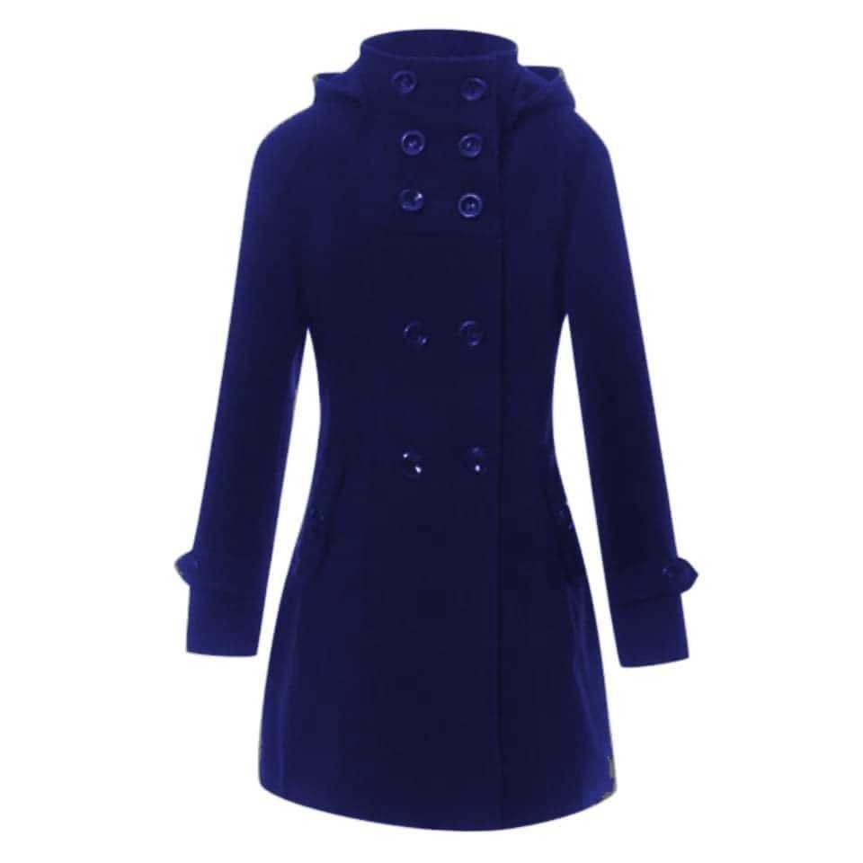 6-Button Hooded Style Casual Winter Fleece Coat For Her. Secondary image