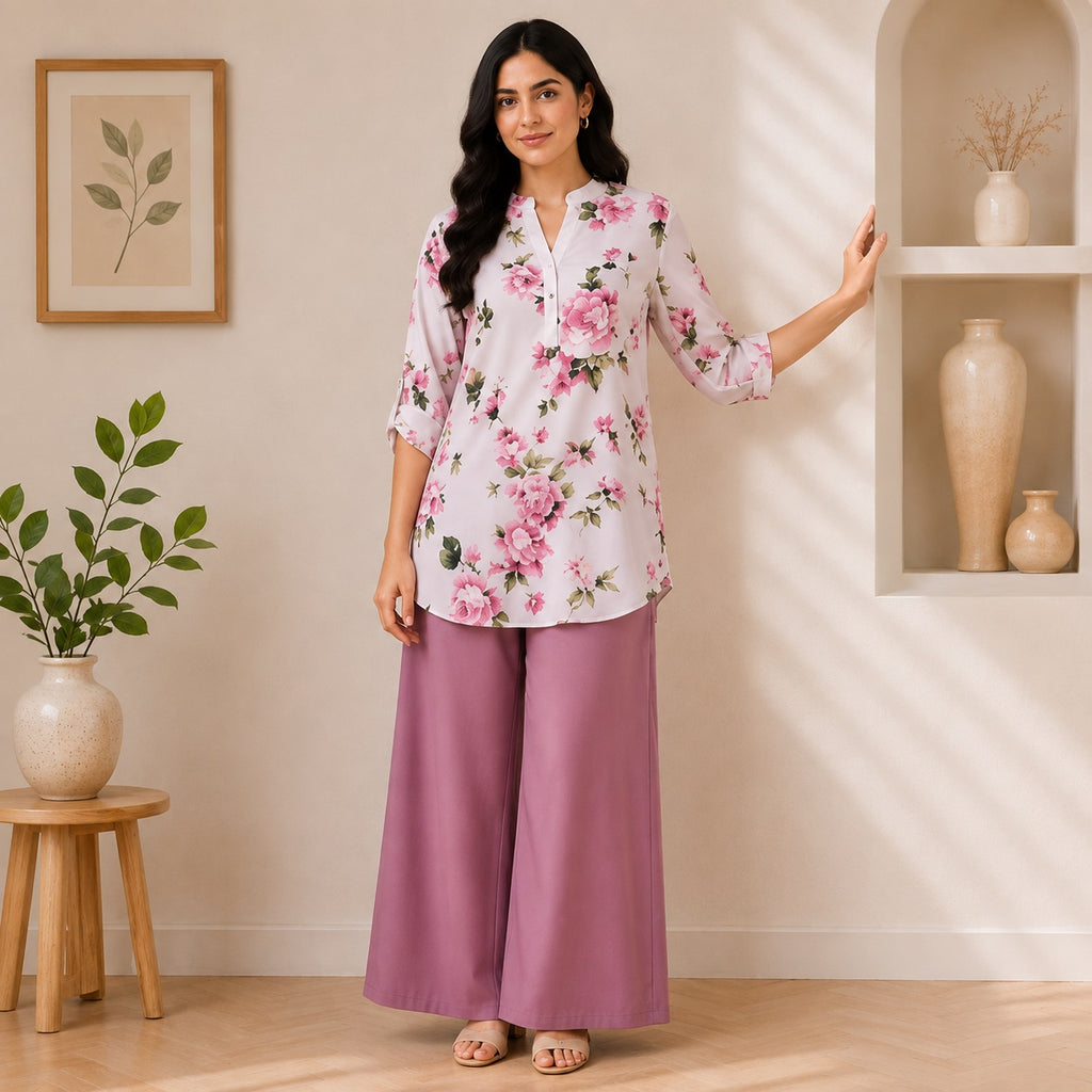 Binara Printed Western Shirt Style Stitched Co-Ord Set!. PCS# 36 Dress Code