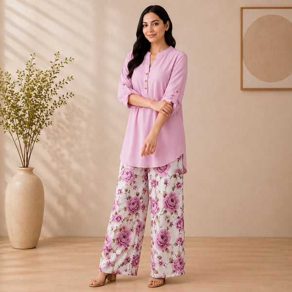 Binara Printed Western Shirt Style Stitched Co-Ord Set! PCS# 48 Dress Code
