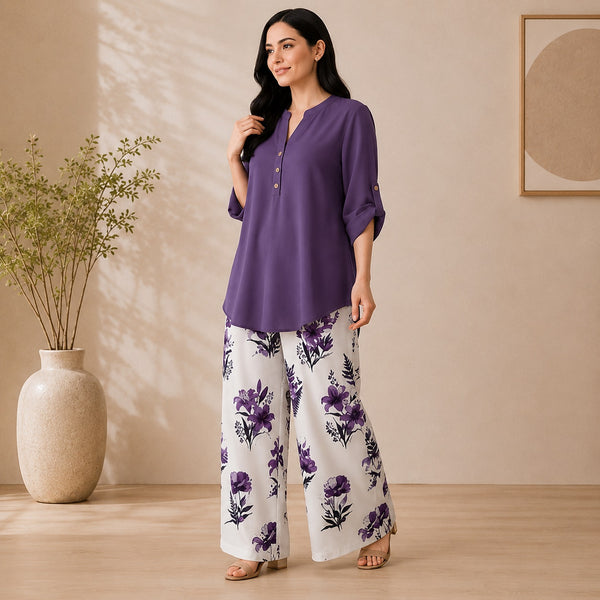 Binara Printed Western Shirt Style Stitched Co-Ord Set! PCS# 43 Dress Code
