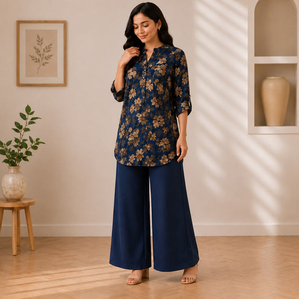 Binara Printed Western Shirt Style Stitched Co-Ord Set! PCS# 40 Dress Code