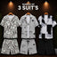 Bundle Of 3 Dry-Fit 3D-Printed Shirt Style 2-Pcs Summer Suit. Deal-17 (Clearance-Sale) MS3D-07-14-41