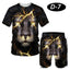All-Over 3D Printed Premium Quality Dry-Fit 2-Pcs Summer Suit. D-07