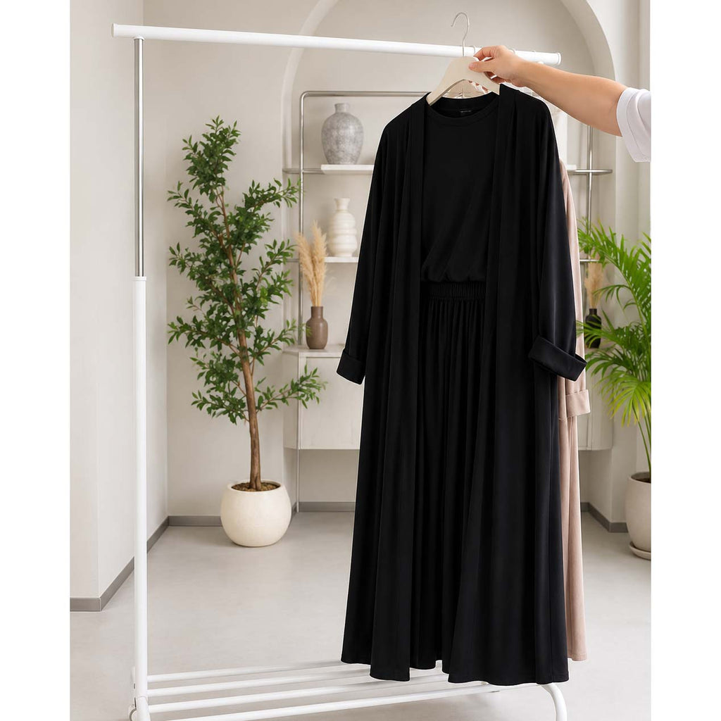 Long Gown Style 3-Pcs Summer Co-Ord Suit. WSTS-11